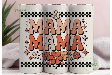 Retro Mama Tumbler Wrap Sublimation PixelChick 