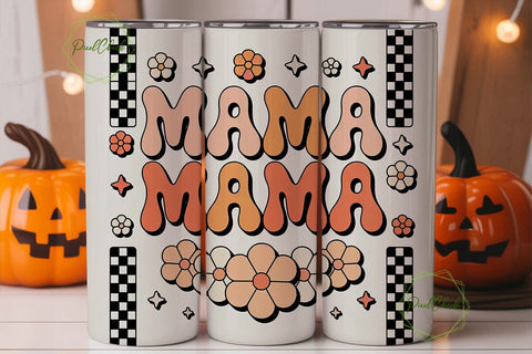 Retro Mama Tumbler Wrap Sublimation PixelChick 