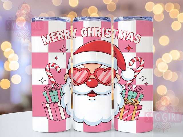 Retro Merry Christmas Santa Tumbler, Merry Christmas Sublimation, Vintage Holiday Drinkware, 20oz Skinny Tumbler Wrap, Jolly Santa Claus Wrap, Classic Christmas Sublimation, Festive Holiday Tumbler Design Sublimation SvggirlplusArt 