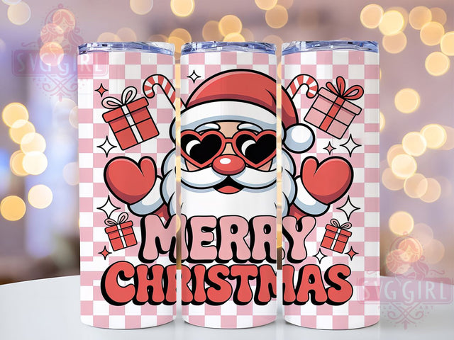 Retro Merry Christmas Santa Tumbler, Merry Christmas Sublimation, Vintage Holiday Drinkware, 20oz Skinny Tumbler Wrap, Jolly Santa Claus Wrap, Classic Christmas Sublimation, Festive Holiday Tumbler Design Sublimation SvggirlplusArt 