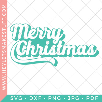 Retro Merry Christmas SVG Hey Let's Make Stuff 