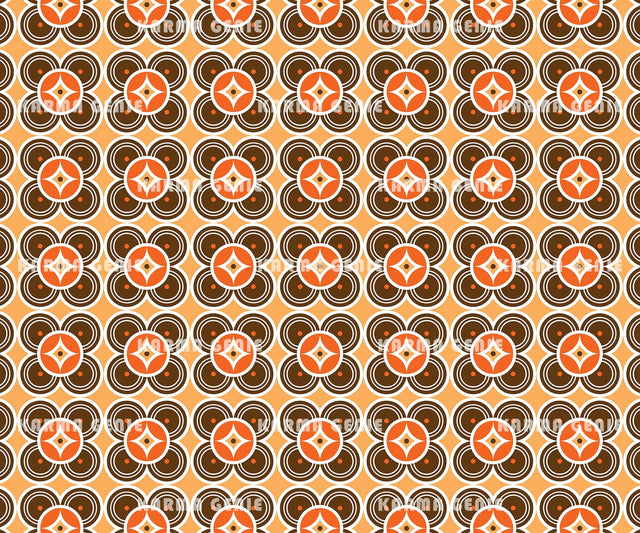 Retro Mid Century Orange And Brown Seventies Style Circles Pattern Digital Paper Digital Pattern Karma Genie Graphics 