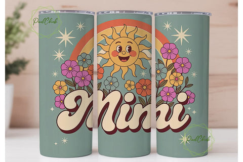 Retro Mimi Tumbler Wrap Sublimation PixelChick 
