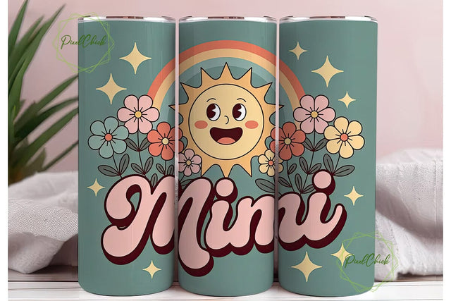 Retro Mimi Tumbler Wrap Sublimation PixelChick 