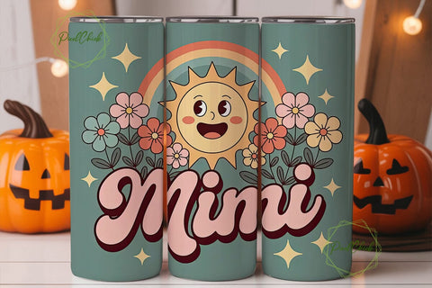 Retro Mimi Tumbler Wrap Sublimation PixelChick 