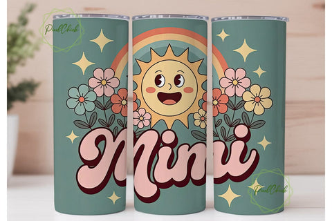Retro Mimi Tumbler Wrap Sublimation PixelChick 