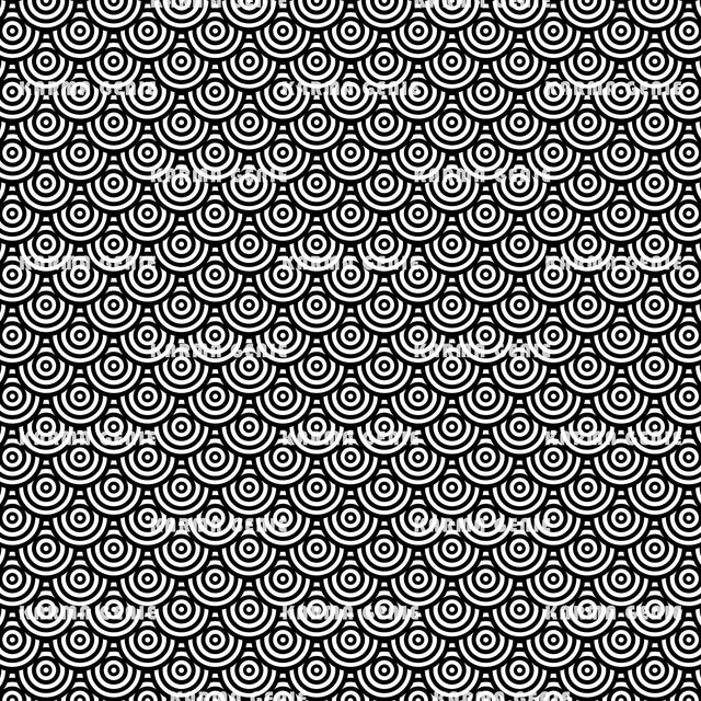 Retro Modern 60s 70s Black And White Sixties Circles Pattern Digital Paper Digital Pattern Karma Genie Graphics 