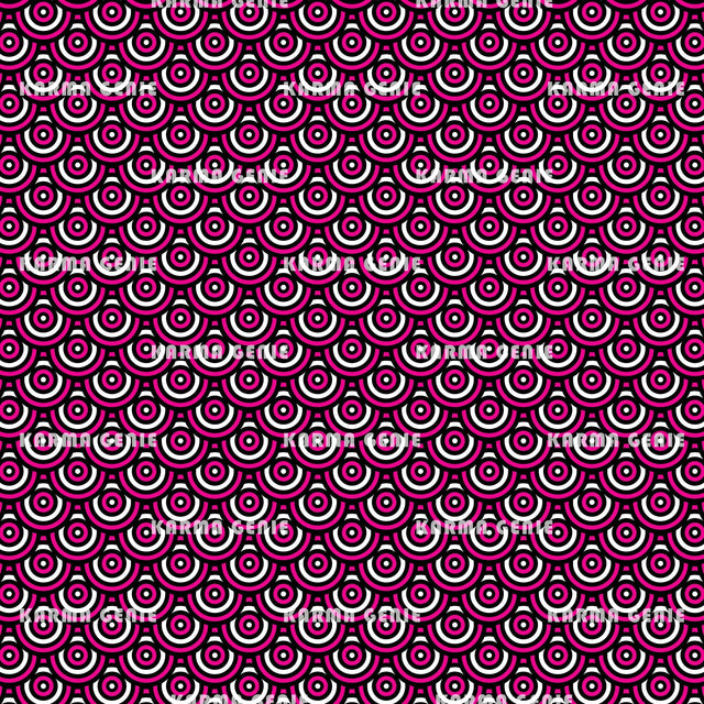 Retro Modern 60s 70s Black Pink And White Mid Century Pattern Digital Paper Digital Pattern Karma Genie Graphics 