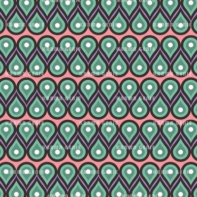 Retro Modern Mid Century 70s Style Pattern Digital Paper Digital Pattern Karma Genie Graphics 