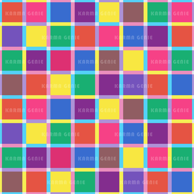 Retro Modern Mid Century Seventies Style Colourful Squares Pattern Digital Paper Digital Pattern Karma Genie Graphics 