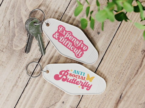 Retro Motel Keychain SVG Bundle, Sarcastic SVG Bundle SVG NS Arts Shop 