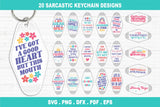 Retro Motel Keychain SVG Bundle, Sarcastic SVG Bundle