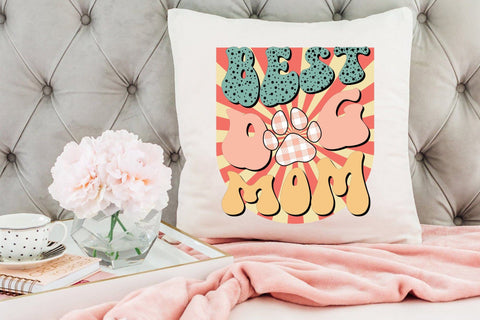 Retro Mother's Day Sublimation - Best Dog Mom Sublimation CraftLabSVG 