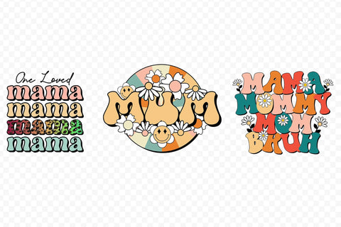 Retro Mother's Day Sublimation Bundle Sublimation CraftLabSVG 