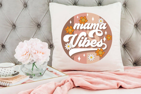 Retro Mother's Day Sublimation - Mama Vibes Sublimation CraftLabSVG 