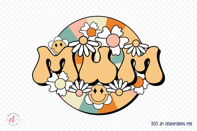 Retro Mother's Day Sublimation, Mum PNG Sublimation CraftLabSVG 