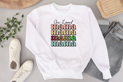 Retro Mother's Day Sublimation - One Loved Mama Sublimation CraftLabSVG 