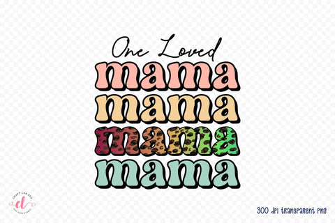 Retro Mother's Day Sublimation - One Loved Mama Sublimation CraftLabSVG 
