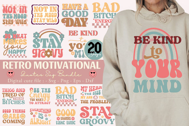 Retro Motivatinal Svg Bundle SVG Regulrcrative 