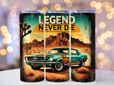 Retro Mustang Car Enthusiast 20oz Tumbler, Retro Car Design, 20oz Tumbler, Sublimation Wrap, Car Enthusiast Gift, Automotive Decor, Classic Mustang Sublimation SvggirlplusArt 