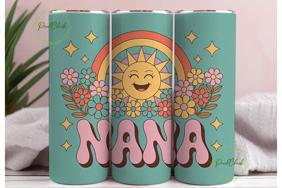 Retro Nana 20oz Tumbler Wrap Sublimation PixelChick 