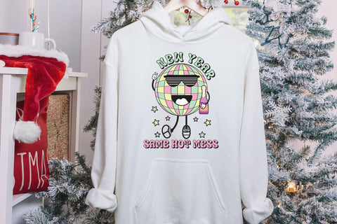 Retro New Year Same Hot Mess PNG Sublimation Sublimation CraftLabSVG 