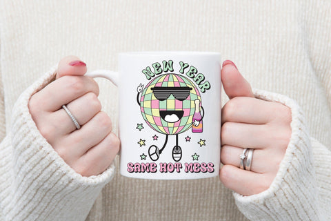 Retro New Year Same Hot Mess PNG Sublimation Sublimation CraftLabSVG 