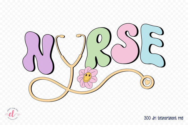 Retro Nurse PNG Sublimation Design Sublimation CraftLabSVG 