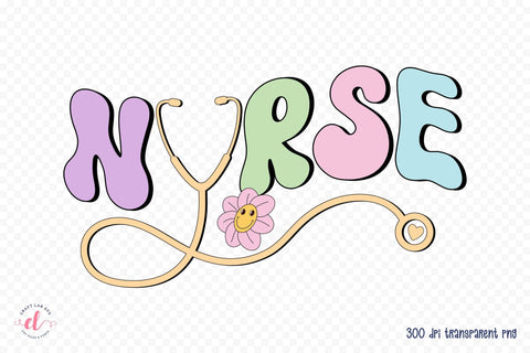 Retro Nurse PNG Sublimation Design Sublimation CraftLabSVG 