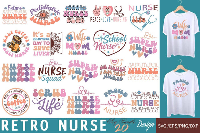 Retro Nurse SVG Bundle SVG Angelina750 