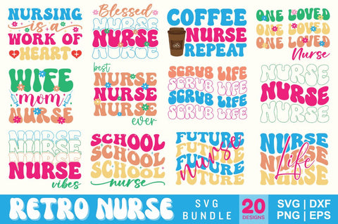 Retro Nurse SVG Bundle SVG Designangry 