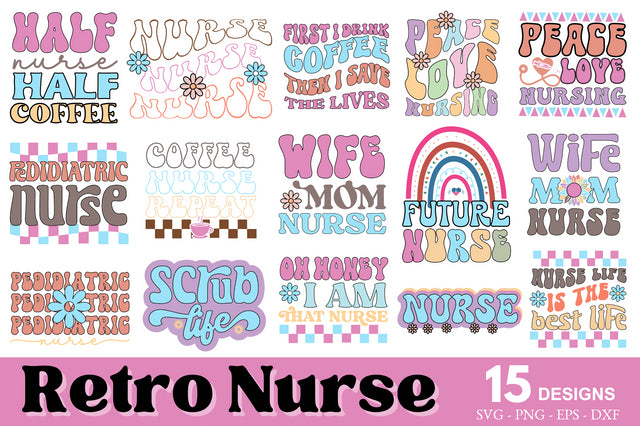 Retro Nurse Svg Bundle SVG Regulrcrative 