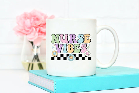 Retro Nurse Vibes PNG Sublimation Sublimation CraftLabSVG 
