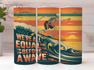 Retro Ocean Waves 20oz Tumbler, Wave Quote Design, Beach Sublimation Wrap, Surf Equality PNG, 20oz Tumbler Wrap, Ocean Vibes Sublimation, Inspirational Summer Design Sublimation Lara' s Designs 