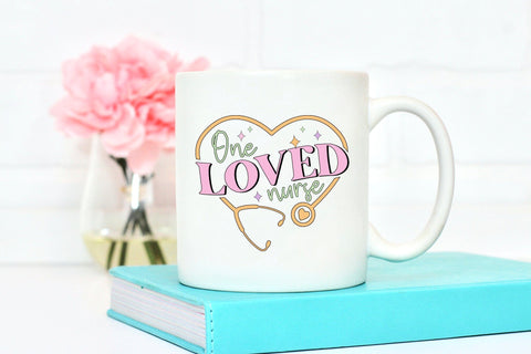 Retro One Loved Nurse Sublimation PNG Sublimation CraftLabSVG 