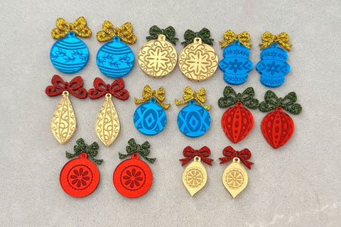 Retro Ornament Earring Bundle Laser SVG File SVG Crafting With Brenna 