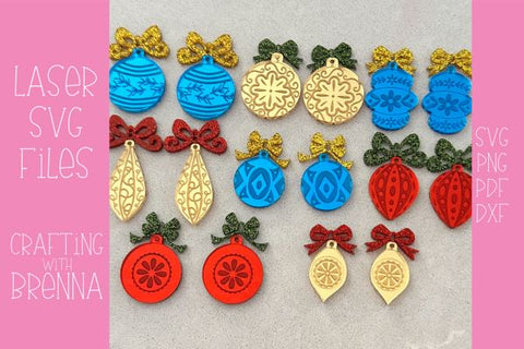 Retro Ornament Earring Bundle Laser SVG File SVG Crafting With Brenna 