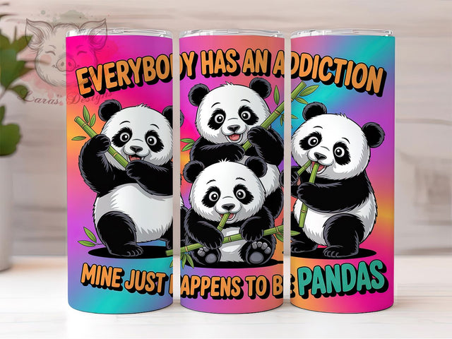 Retro Panda Lover 20oz Tumbler, Panda Lover, Funny Quote, Tumbler Wrap, Sublimation Design, Cute Animals, 20oz Tumbler Sublimation Lara' s Designs 