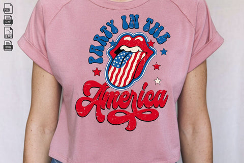 Retro Party in the USA PNG: 4th of July , Patriotic Design SVG DesignDestine 