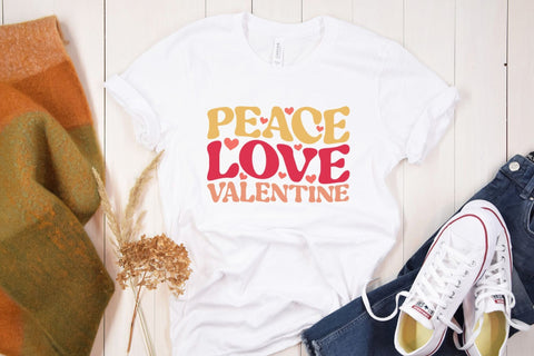 Retro Peace Love Valentine SVG SVG CraftLabSVG 