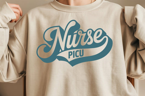 Retro PICU Nurse SVG, Nurse Mom Svg File SVG DesignDestine 