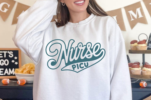 Retro PICU Nurse SVG, Nurse Mom Svg File SVG DesignDestine 