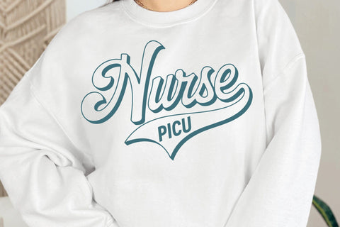 Retro PICU Nurse SVG, Nurse Mom Svg File SVG DesignDestine 