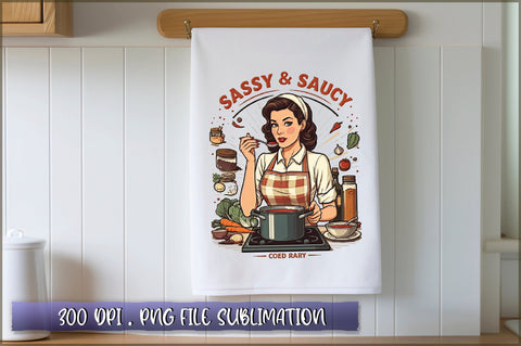 Retro Pin up Girl Kitchen Towel Bundle Sublimation Shetara Begum 