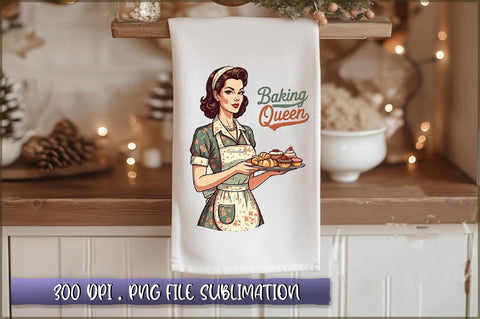 Retro Pin up Girl Kitchen Towel Bundle Sublimation Shetara Begum 
