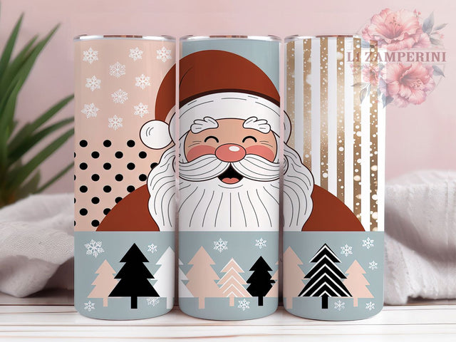 Retro Pink Christmas Tumbler, Pink Holiday Wrap, Vintage Festive Mug, Sublimation Wrap, Cute Winter Gift, Holiday Drinkware, Classic Christmas Cup Sublimation Li Zamperini 