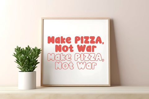 Retro Pizza - Retro Food Display Font Font Masyafi Studio 