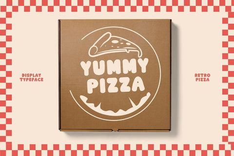 Retro Pizza - Retro Food Display Font Font Masyafi Studio 