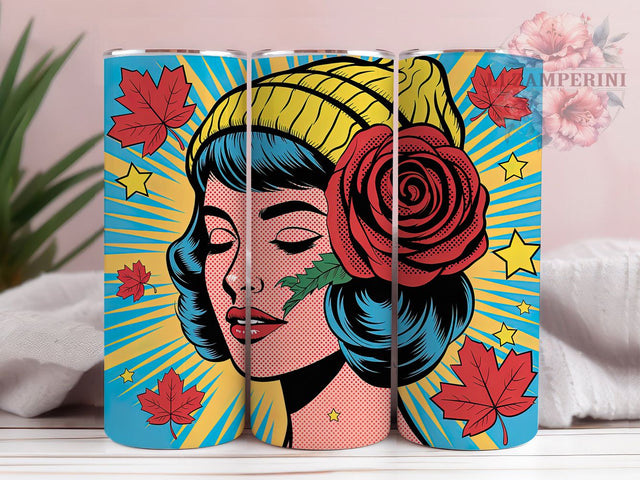 Retro Pop Art Comic Tumbler, Vintage Comic, Colorful Wrap, Sublimation Art, 20oz Tumbler, Bold Theme, Fun Design Sublimation Li Zamperini 