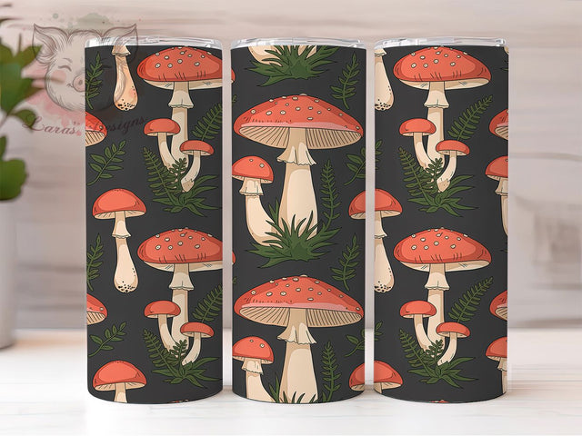 Retro Psychedelic Mushroom Tumbler Wrap, Magic Mushrooms PNG, Seamless Psychedelic Wrap, 20OZ Sublimation Design, Trippy Tumbler Art, Vintage Mushroom Cup, Hippie Boho Wrap Sublimation Lara' s Designs 